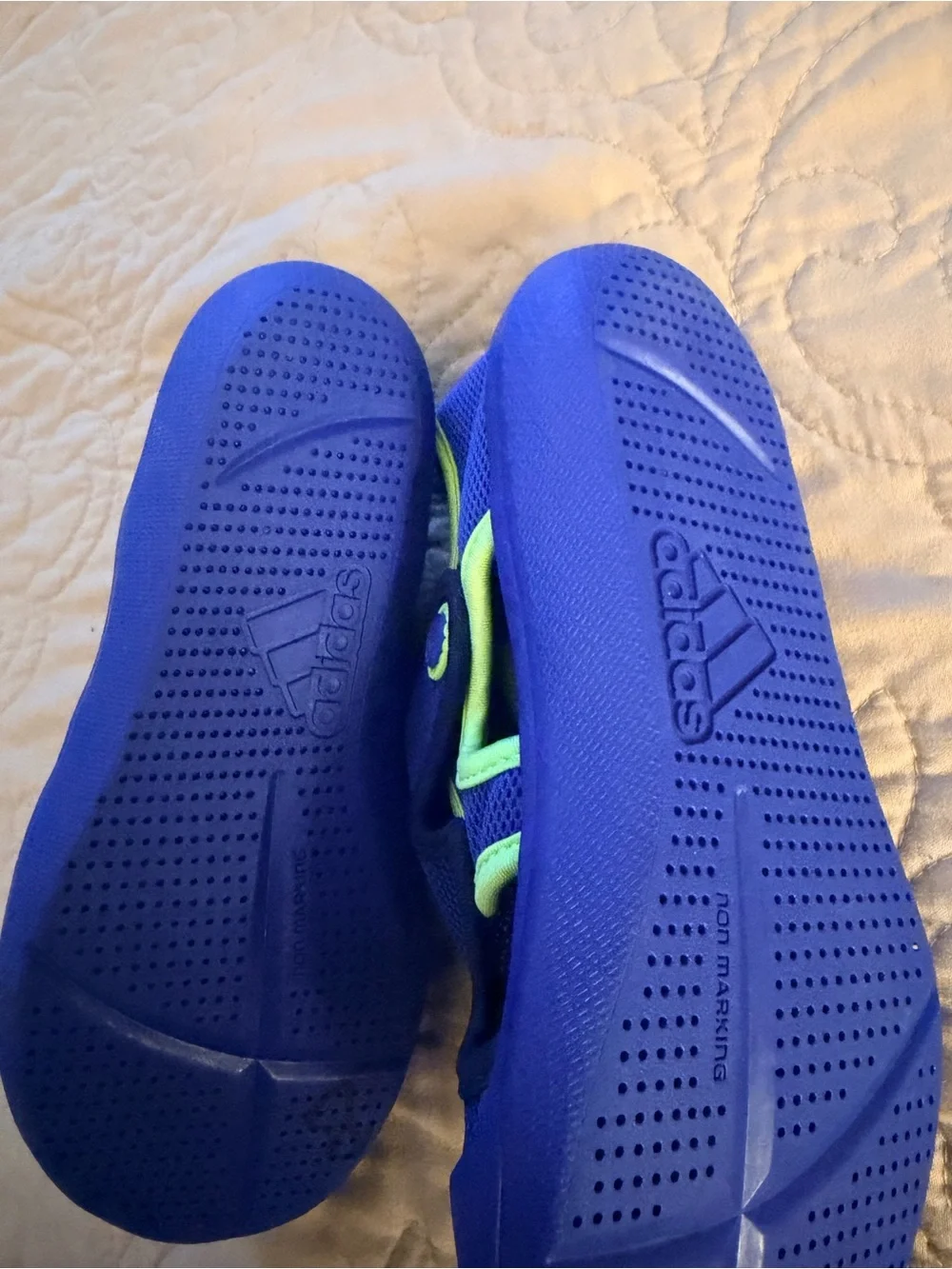 Adidas Kids Blue and Neon Green Active Slip-On Water Shoes
